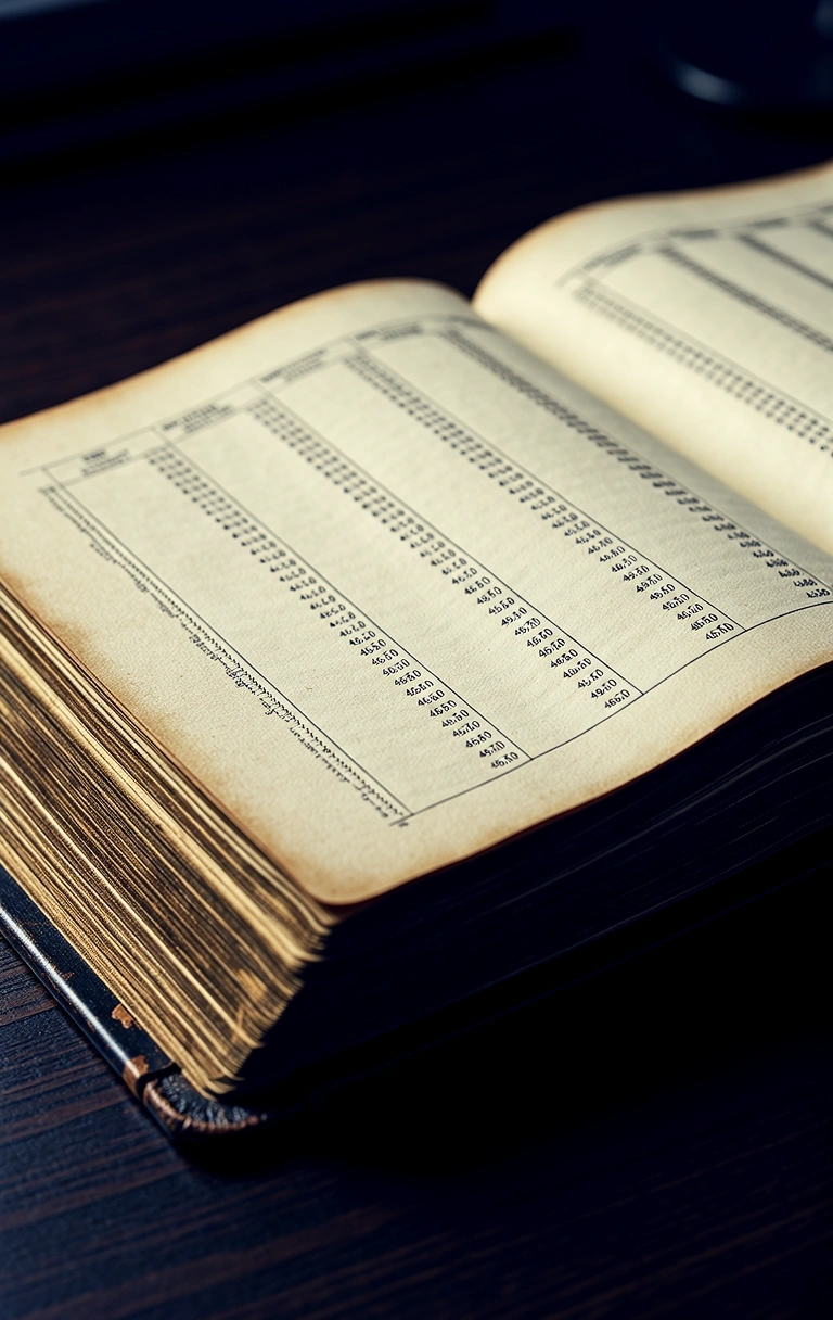Historisches Hauptbuch als Symbol für wirtschaftliche Ordnung